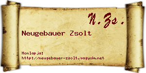 Neugebauer Zsolt névjegykártya